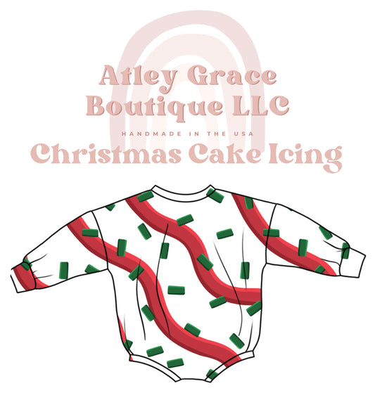 Christmas Cake Icing | Sweater Romper