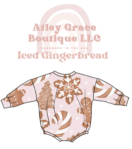 Iced Gingerbread | Sweater Romper