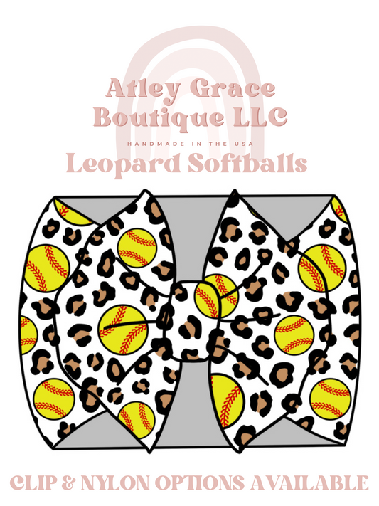 Leopard Softballs | Harlow Bow