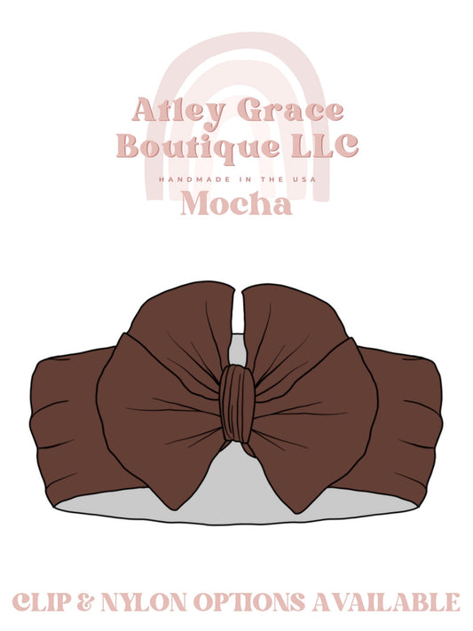 Mocha | Wavy Magnolia Bow