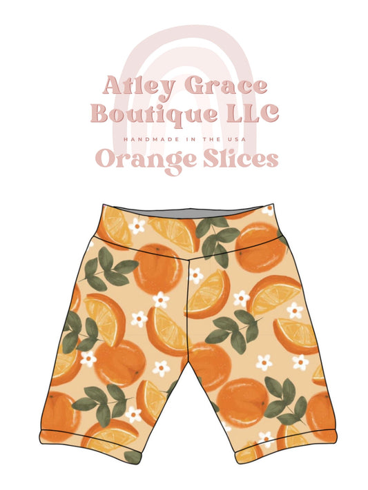 Orange Slices | Biker Shorts