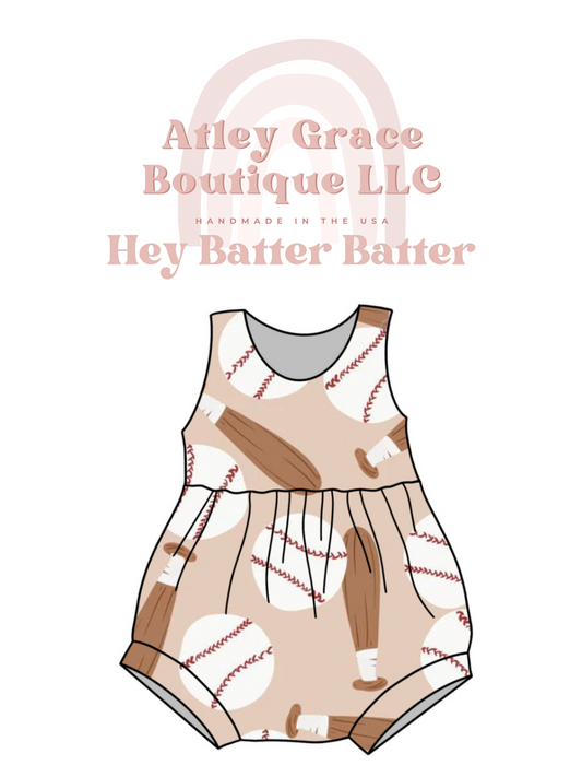 Hey Batter Batter | Bubble Romper