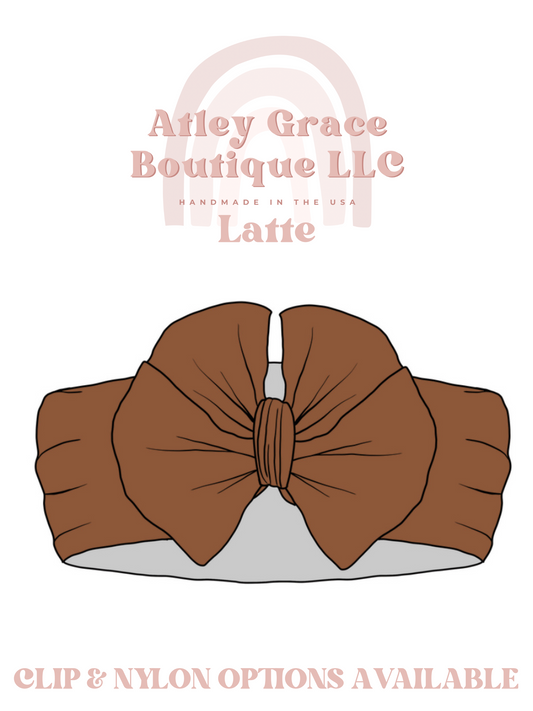 Latte | Wavy Magnolia Bow