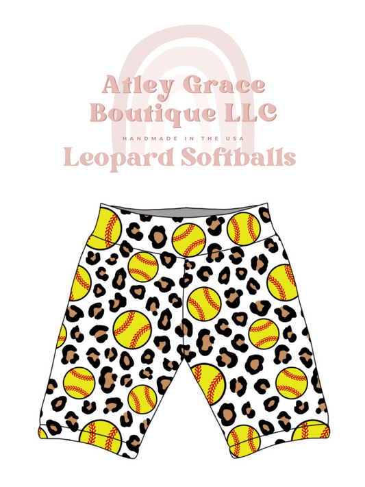 Leopard Softballs | Biker Shorts