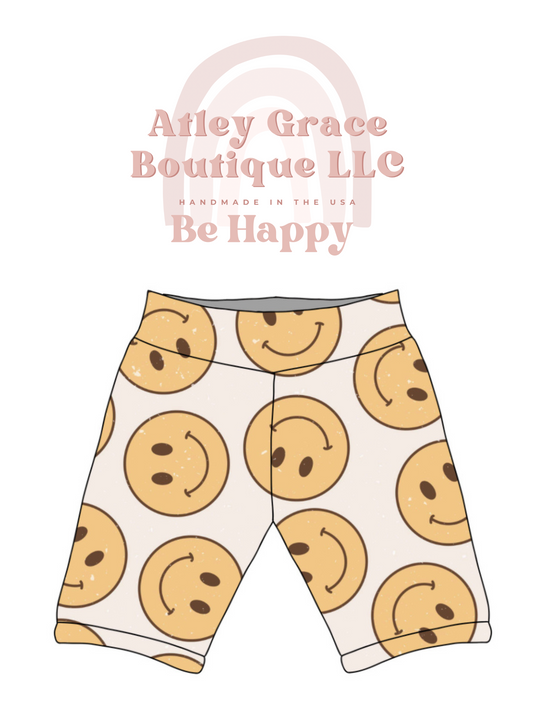 Be Happy | Biker Shorts