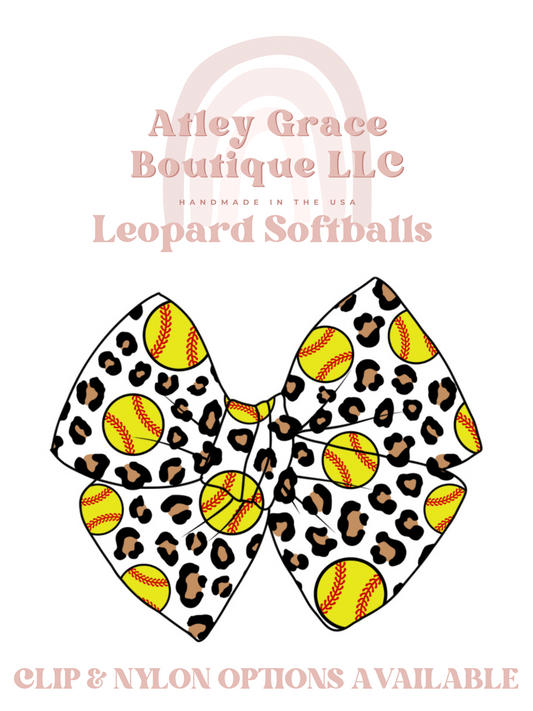 Leopard Softballs | Gracelyn Bow