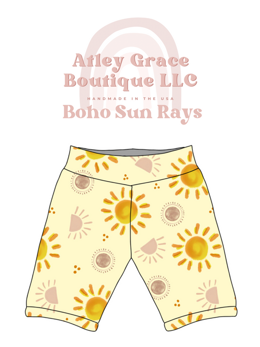 Boho Sun Rays | Biker Shorts