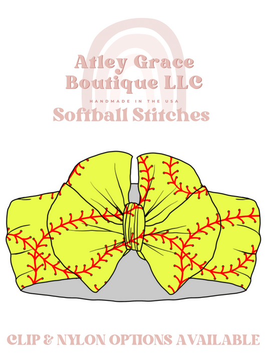 Softball Stitches | Magnolia Bow